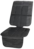 Walser Premium XL Kindersitzunterlage Auto Isofix kompatibel, 100% wasserabweisend, Rutschfester Autositzschoner Kindersitz, Unterlage Kindersitz Auto Universalgröße, Sitzschoner Auto schwarz