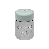 LÄSSIG Baby Kinder Thermo Warmhaltebox Brei Snacks auslaufsicher Edelstahl 315 ml/Food Jar Little Chums Cat