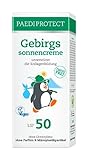 PAEDIPROTECT Gebirgssonnencreme für Kinder und Erwachsene 75 ml, Sonnencreme LSF 50, Sonnenschutz für höhere Gebirgslagen, leichte Textur für sensible Haut, ohne Mikroplastik, ohne Parfüm, vegan