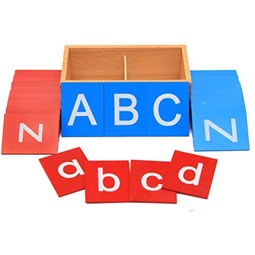 Hidyliu Sandpapierbuchstaben in Kleinbuchstaben, Montessori-Sandpapiertische, Sandpapierbuchstaben, Montessori-Lernspielzeug frühes Lernen (wie abgebildet)