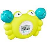 AYCORN Digitales Thermometer für Bad und Babyzimmer mit LED-Warnlampe - Badethermometer für Kinder & Baby zum Messen der Wassertemperatur und Spielen in der Badewanne - Für Jungen + Mädchen