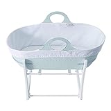 Tommee Tippee Sleepee Baby Moses Basket and Rocking Stand Green