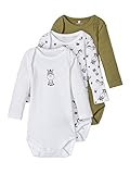 NAME IT Baby-Jungen 13173245 Formender Body, Mehrfarbig (Loden Green Loden Green), (Herstellergröße: 50) (3er Pack)