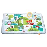 Tiny Love Super Mat, Spielmatte Baby, faltbare Spieldecke (150 x 100 cm), 0+ Monate, 9 Aktivitäten, weiche Krabbeldecke Baby, Spiegel für die Bauchlage, Guck-Guck-Spiel, Beißring, Meadow Days