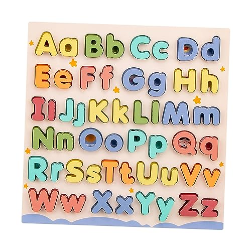 Baoblaze Kinder Holz ABC Puzzle Montessori Bildung Spielzeug Vorschulspiel Groß- und Kleinbuchstaben für Kinder im Vorschulalter Familienspiel Jungen Mädchen