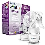 Philips Avent Komfort-Handmilchpumpe, inkl. Naturnah-Flasche, SCF330/20 transparent